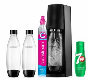 Saturator SODASTREAM Terra Czarny + Syrop 7UP 440 ml