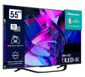 telewizor hisense 55u7kq 55" miniled 4k 144 hz vidaa dolby atmos dolby vision hdmi 2.1