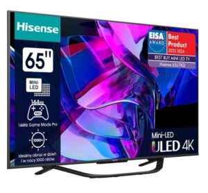 telewizor hisense 65u7kq 65" miniled 4k 144 hz vidaa dolby atmos dolby vision hdmi 2.1