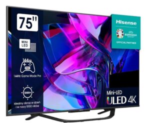 telewizor hisense 75u7kq 75" miniled 4k 144 hz vidaa dolby atmos dolby vision hdmi 2.1