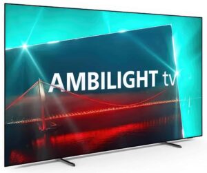 telewizor philips 65oled718 65" oled 4k 120hz google tv ambilight x3 dolby atmos