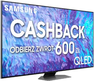 telewizor samsung qe75q80c 75" qled 4k 120hz tizen tv full array dolby atmos hdmi 2.1 dvb t2 hevc h.265