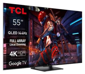 telewizor tcl 55c745 55" qled 4k 144hz google tv full array dolby vision dolby atmos hdmi 2.1