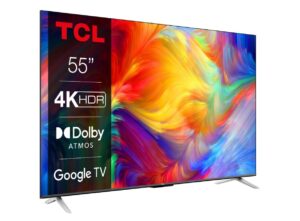 telewizor tcl 55p638 55" led 4k google tv dolby vision dolby atmos hdmi 2.1 dvb t2 hevc h.265